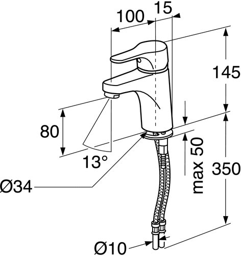 Gustavsberg Nautic tvättställsblandare med kedjefäste, utan bottenventil Gustavsberg Nautic tvättställsblandare med kedjefäste, utan bottenventil