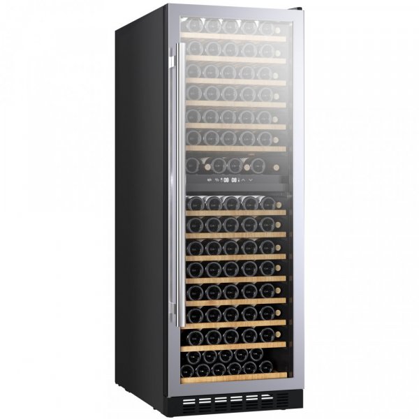 Stor frist�ende vinkyl 163 flaskor | 2 temperaturzoner | Tystg�ende