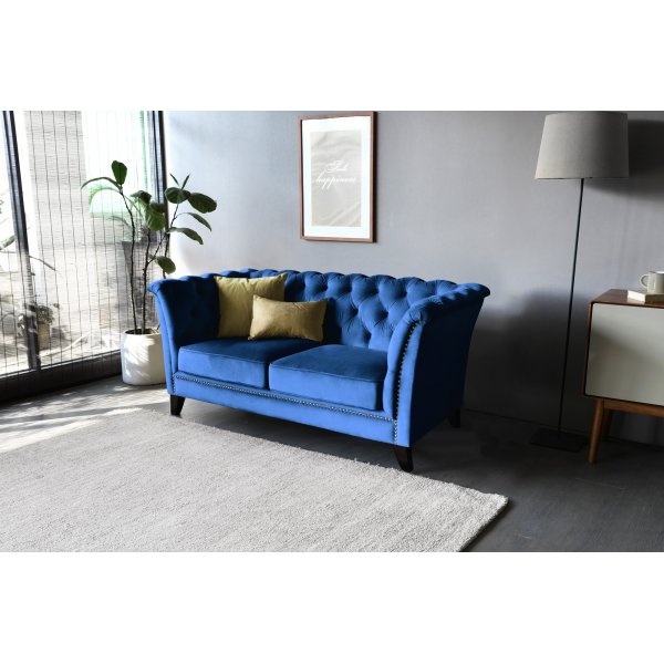 Soffa 2-sits chesterfield bl� - Milton