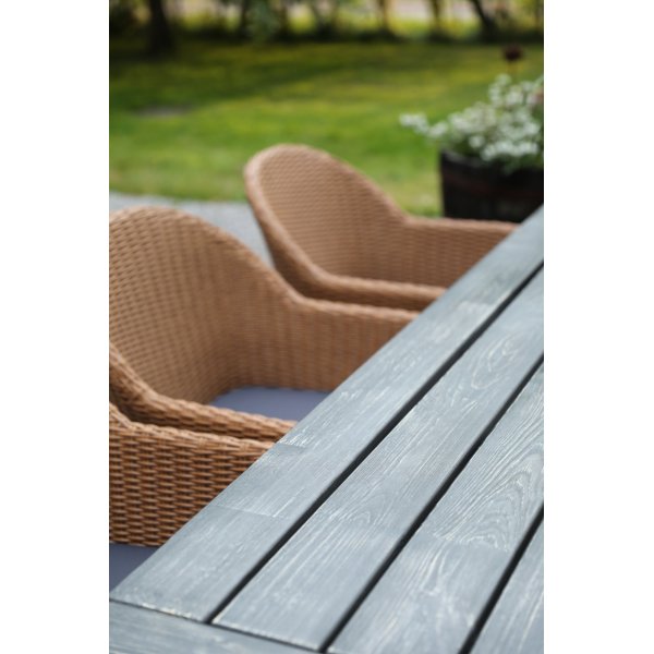 Oxford - Gartenmöbelgruppe 220 cm Grau/Braun + Textilimprägnierung für Outdoormöbel Oxford - Gartenmöbelgruppe 220 cm Grau/Braun + Textilimprägnierung für Outdoormöbel