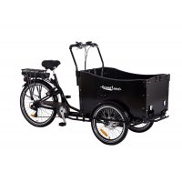 Eldriven Lådcykel med svart låda - 250W Eldriven Lådcykel med svart låda - 250W