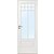 Innerdörr Gotland - Kompakt dörrblad med stort glasparti SP10S + Handtagskit - Blankt