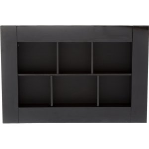 Trivas svart bokhylla v�ggh�ngd 90x60 cm