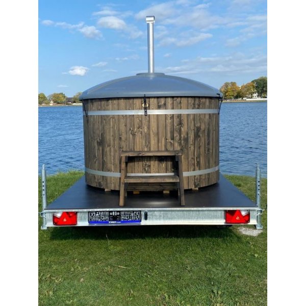 Badtunna på släpvagn - Elduppvärmning - 180Ø Badtunna på släpvagn - Elduppvärmning - 180Ø