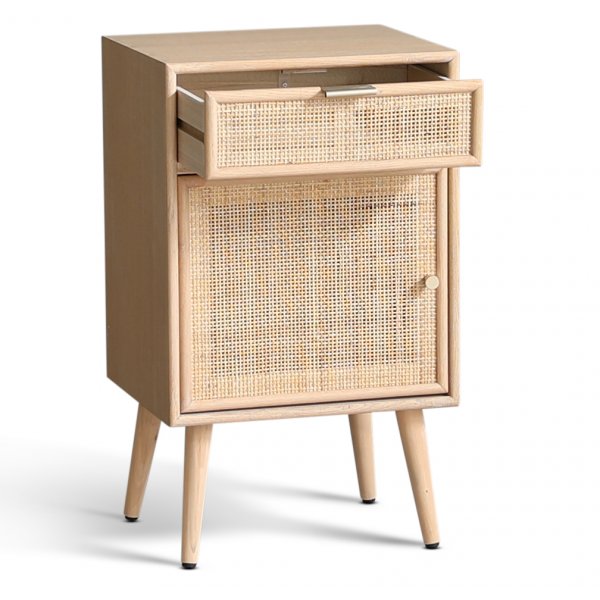 Sengebord i egetr�/rotan natur - Stockholm