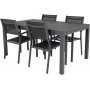 Holma Matgrupp (160x100) - Svart - 4 Stolar