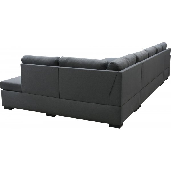 U-soffa Solna v�ndbar - 367 cm - m�rkgr�