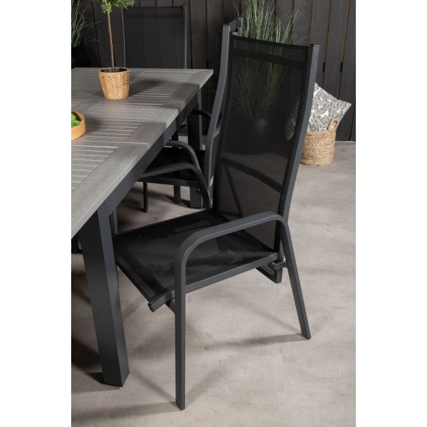 Ekenäs Matgrupp (152x90) - Svart/Grå - 6 Stolar Ekenäs Matgrupp (152x90) - Svart/Grå - 6 Stolar