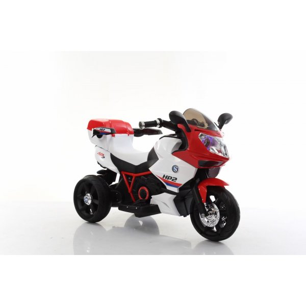 Elmotorcykel för barn - FB-6187 Vit/Röd Elmotorcykel för barn - FB-6187 Vit/Röd