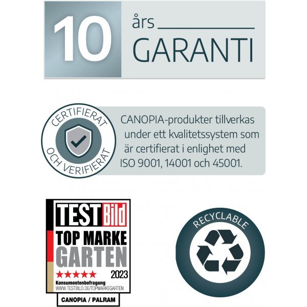 Canopia Glory Polycarbonate Drivhus 15,3 m - Mrkegr