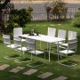 Holmsund Lebensmittelgruppe; Tisch 180x80 cm mit 8 Sthlen (2 Sessel + 6 Sthle)
