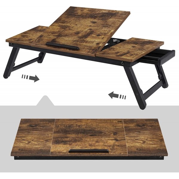 Milea laptopbord - Brun/svart