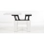 Serafin h�j och s�nkbart soffbord 80-160 x 80 cm - Vit