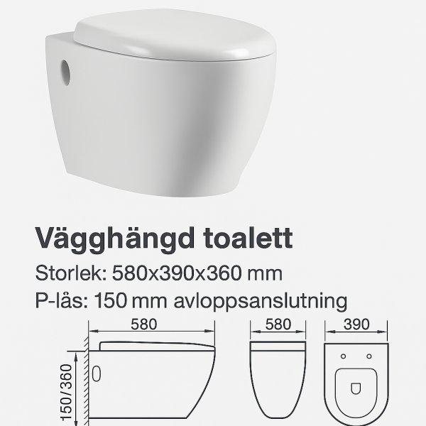 Wandtoilette Solin - Weiß Wandtoilette Solin - Weiß