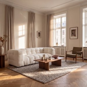 Bubblig Teddy Sofa TR94562 - Flauschiges Creme, 3-Sitzer, Tiefe 103 cm, Breite 235 cm Bubblig Teddy Sofa TR94562 - Flauschiges Creme, 3-Sitzer, Tiefe 103 cm, Breite 235 cm