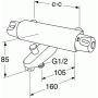 Gustavsberg Nautic termostatisk badekararmatur, 160 cc