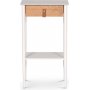 Flash s�ngbord - Vit/oljad ek