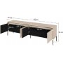 TV-b�nk med LED - Beige/svart