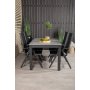 Ekens Spisegruppe (152x90) - Sort/Gr - 4 Stole