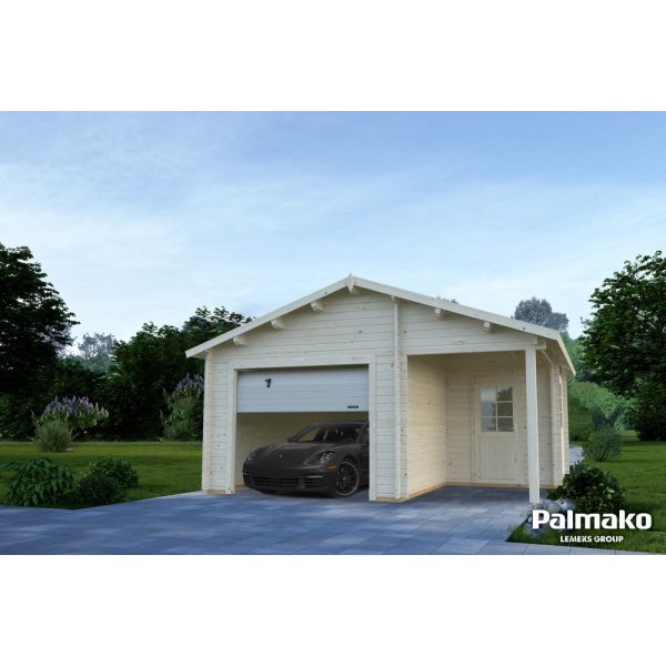 Garage Roger med takskjutport - 21,9+5,2 m² Garage Roger med takskjutport - 21,9+5,2 m²