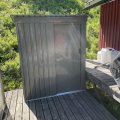 Kundbild F�rr�d byggsats Nordcabin 1,3m� pl�tf�rr�d utomhusf�rvaring: Mycket skruvande men till slut...