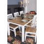 Sten� matbord 180 cm - vit / oljad ek