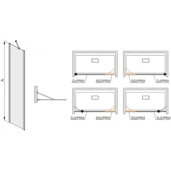 Förlängning till Prestige III - 6mm glas (20-50 cm) Förlängning till Prestige III - 6mm glas (20-50 cm)