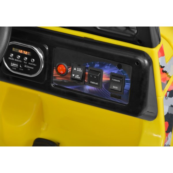 Eldriven gul terr�ngbil f�r barn - 10Ah