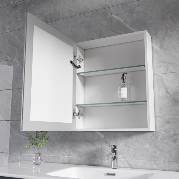 Glanz peilikaappi himmennettävällä valolla - 50 cm Glanz peilikaappi himmennettävällä valolla - 50 cm