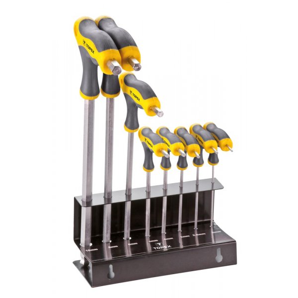 Insexnyckelset med T-handtag 2 - 10 mm, 8 delar