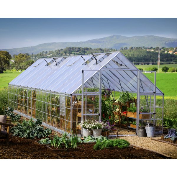 Canopia Balance Polycarbonat Drivhus 28,7 m² - Sølv Canopia Balance Polycarbonat Drivhus 28,7 m² - Sølv