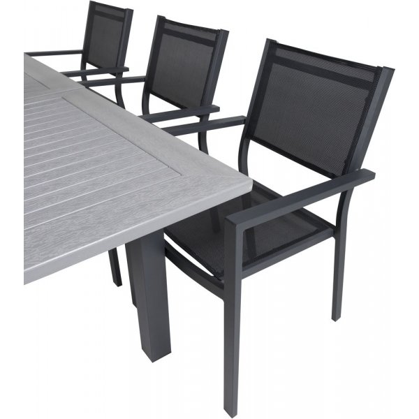 Ekenäs Matgrupp (152x90) - Svart/Grå - 6 Stolar Ekenäs Matgrupp (152x90) - Svart/Grå - 6 Stolar