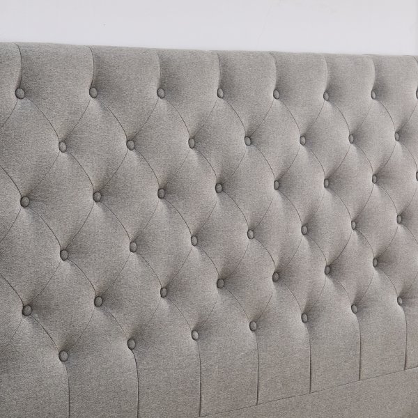 Deluxe pikerad Sänggavel 180 x 125 cm - Grå Deluxe pikerad Sänggavel 180 x 125 cm - Grå