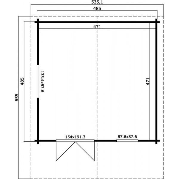 Attefallshus Bodil C - 24,5 m�