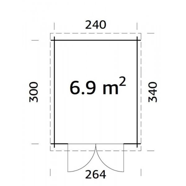 Friggebod-hus Ella - 6,9 m² Friggebod-hus Ella - 6,9 m²
