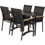 Dallaren Matgrupp (70x120) - Svart - 4 Stolar Dallaren Matgrupp (70x120) - Svart - 4 Stolar