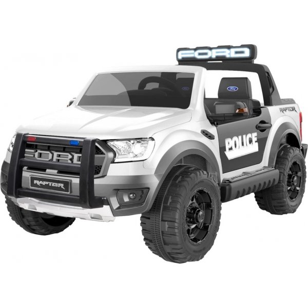 Elbil til brn Ford Ranger Politi - hvid