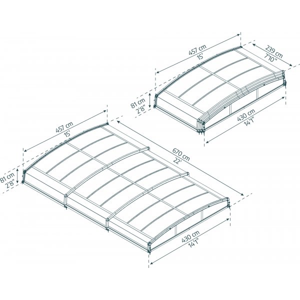 Canopia Majorca Pooltak 4x6 - Gr�