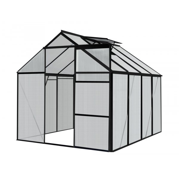 Växthus Walk-in 4,8 m² - Svart Växthus Walk-in 4,8 m² - Svart