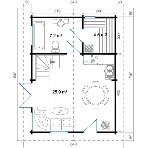 Fritidshus Matty - 39,9 m² Fritidshus Matty - 39,9 m²