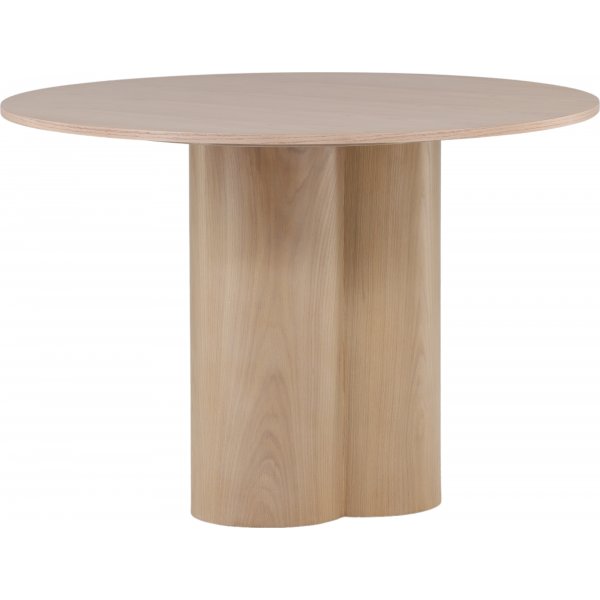 Matbord runt 110 cm Whitewash - Olivia