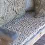 Truls sittdyna 35 x 120 cm - Ljusgr� Melange