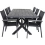 Ramsj Matgrupp (200x100) - Svart - 6 Stolar