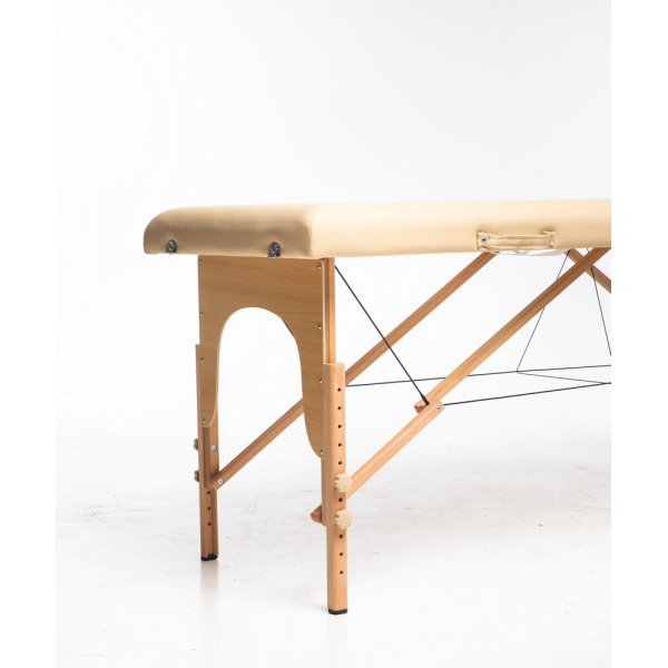 Massagebnk med trben - 2 zoner - Beige