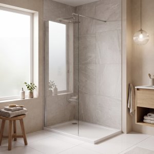 Duschv�gg Nordamist Maris - Klarglas & Krom, Bredd 70, 80 & 90 x 195 cm