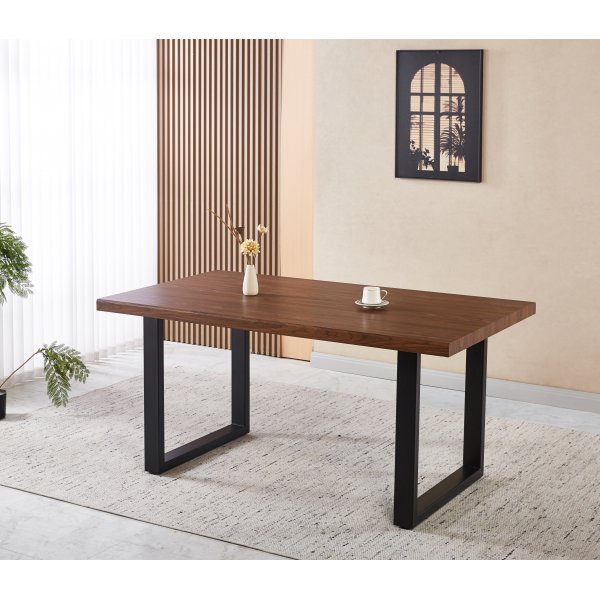 Aster matbord 160x90 cm - M�rkbrun ek