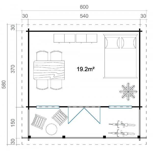 Attefallshus M�ns 2B - 21,8 m�