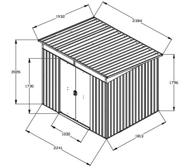 Lager | Fahrradgarage Ola Skylight - 4,1 m² Lager | Fahrradgarage Ola Skylight - 4,1 m²