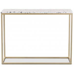 Konsolbord 100 x 35 cm - terrazzo och m�ssing