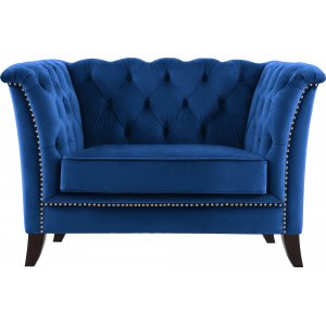 Fåtölj blå Chesterfield - Milton Fåtölj blå Chesterfield - Milton